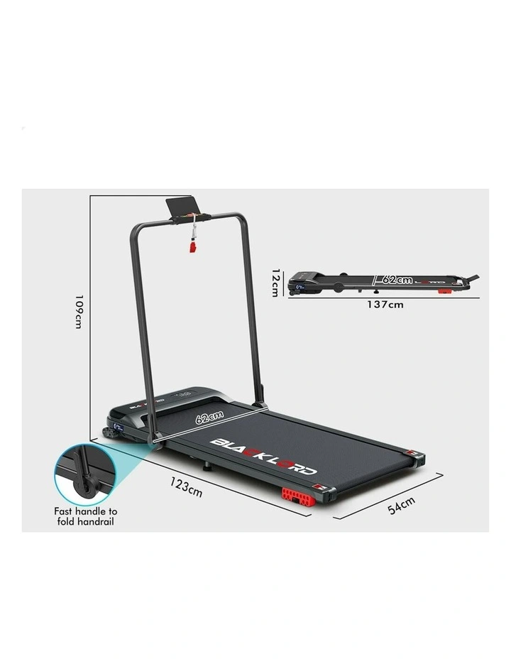 Electric Walking Pad Foldable Treadmill in Black image 7