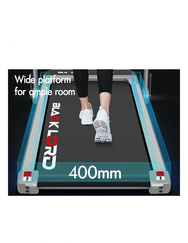 Electric Incline Foldable Treadmill in Black image 6