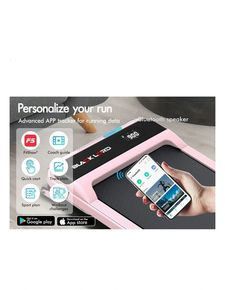 MS2 Incline Electric Walking Pad Treadmill in Pink image 3
