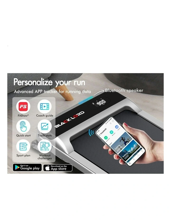 MS2 Incline Electric Walking Pad Treadmill in Silver image 3