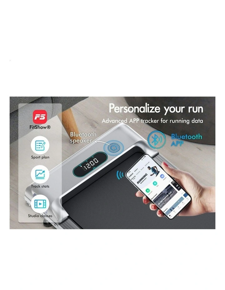 Electric Walking Pad Treadmill in Silver image 3