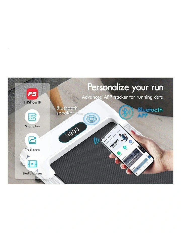 Electric Walking Pad Treadmill in White image 3