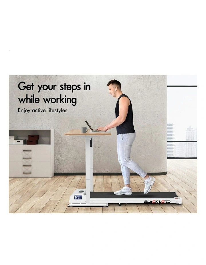 Electric Walking Pad Treadmill in White image 4