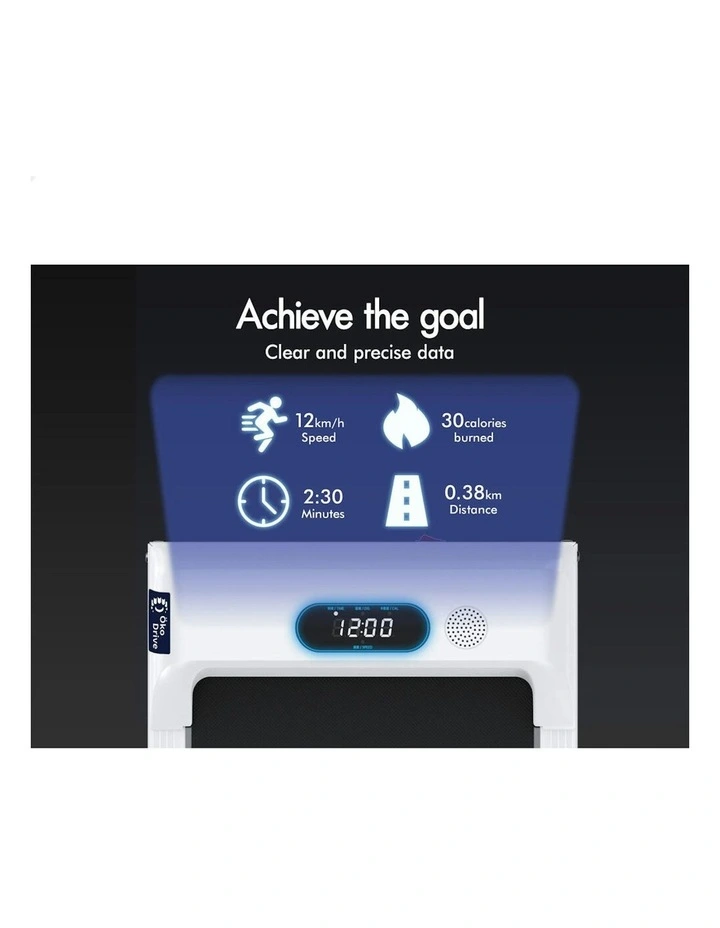 Electric Walking Pad Treadmill in White image 5