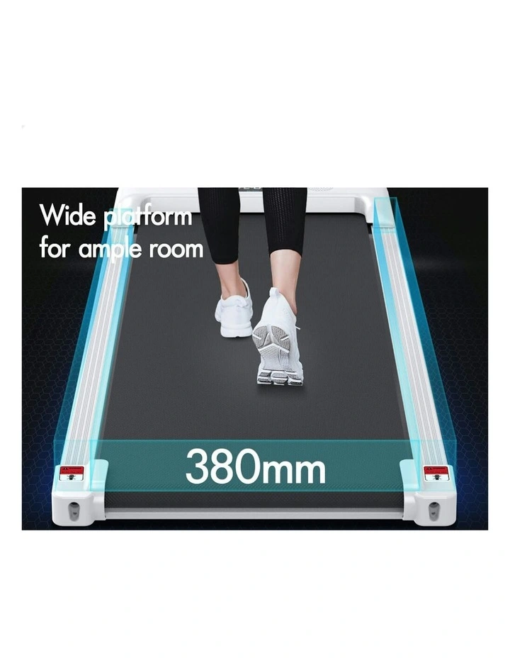 Electric Walking Pad Treadmill in White image 6