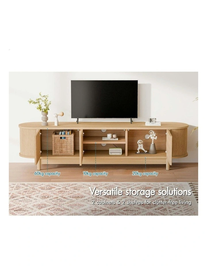 TV Cabinet Entertainment Unit Stand 160cm in Wood image 3