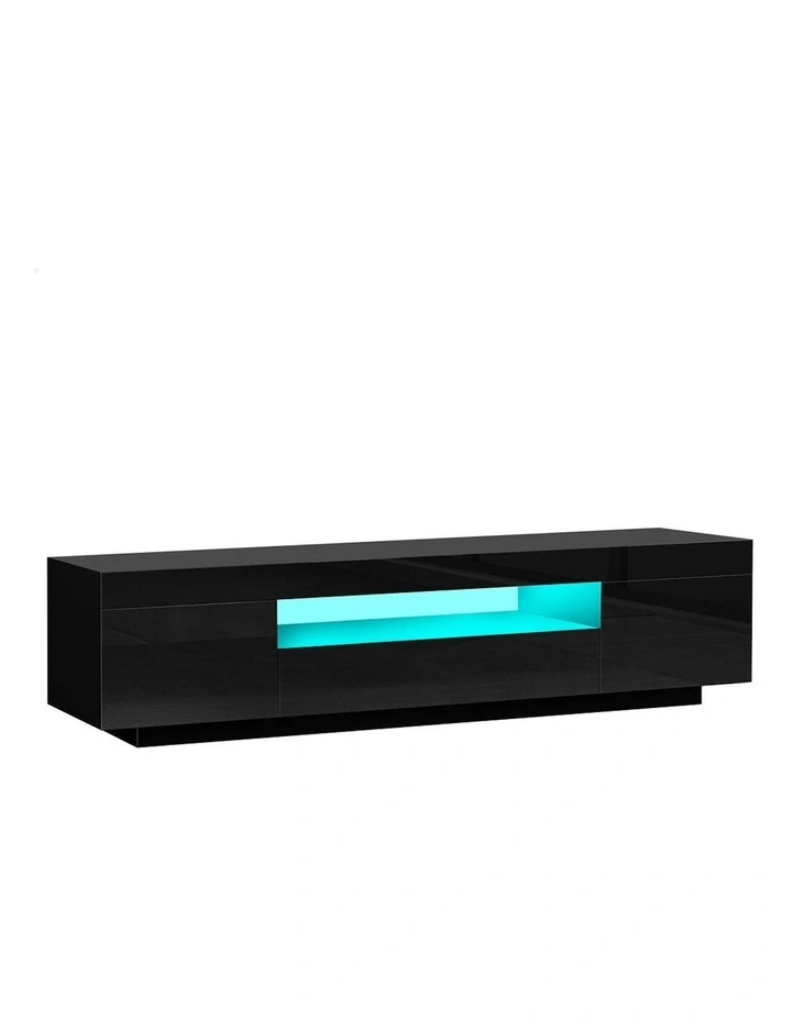 Entertainment Unit Gloss 180cm in Black image 1