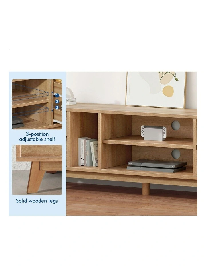 ALFORDSON Entertainment Unit TV Cabinet Stand 180cm Oak image 7