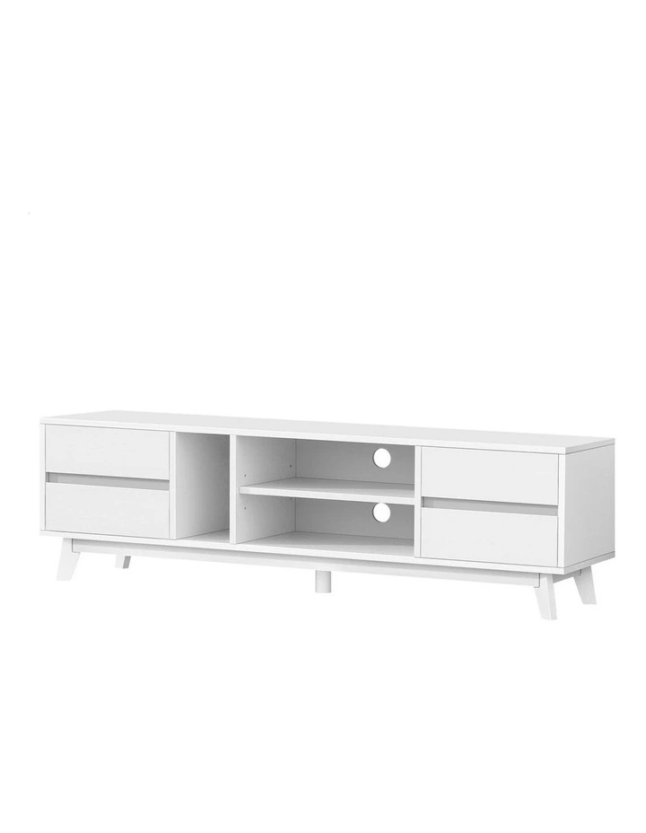 ALFORDSON Entertainment Unit TV Cabinet Stand 180cm White image 1