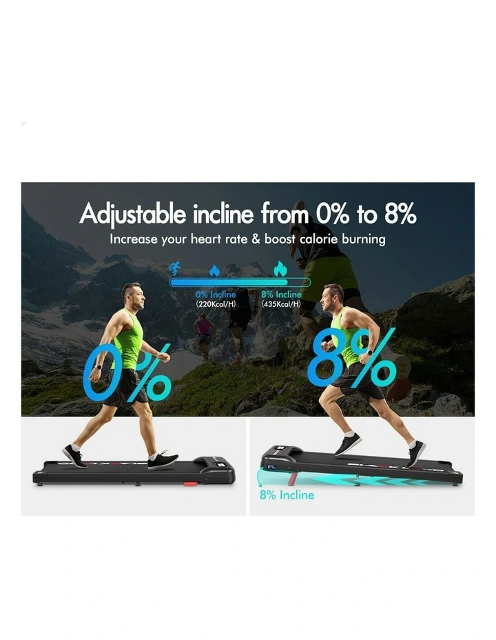 Electric Walking Pad Treadmill in Black image 5