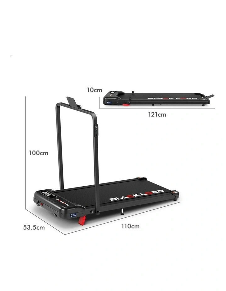 Electric Incline Magnetic Remote Treadmill in Black image 2