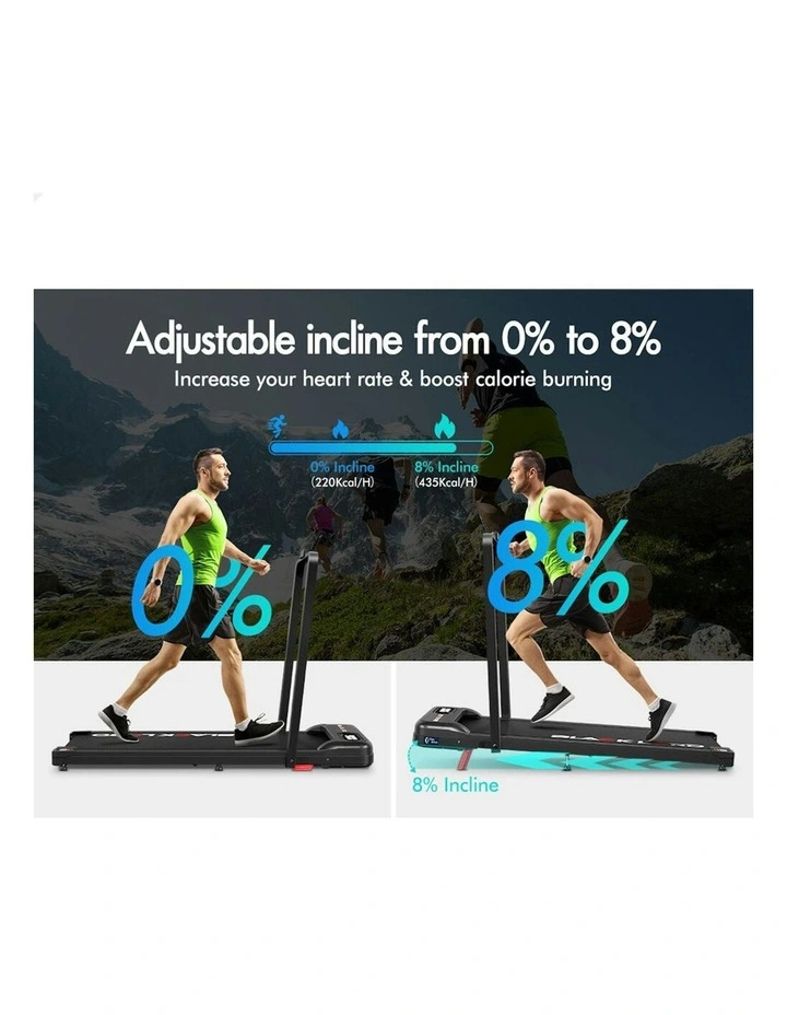 Electric Incline Magnetic Remote Treadmill in Black image 4