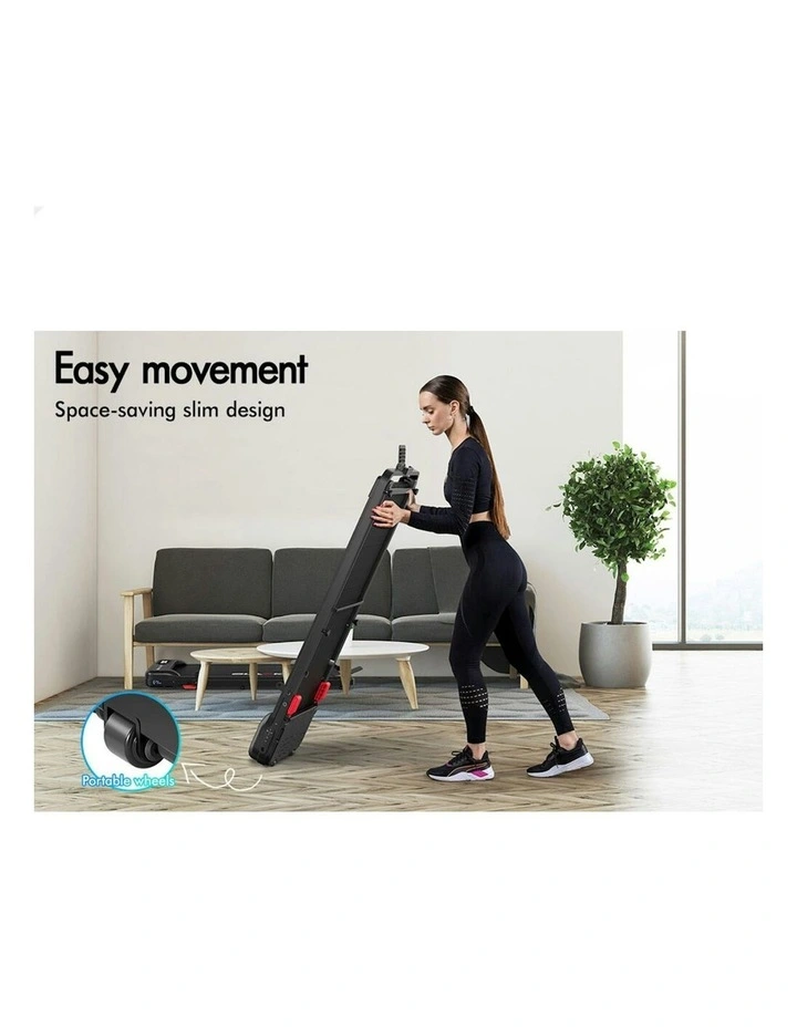 Electric Incline Magnetic Remote Treadmill in Black image 7