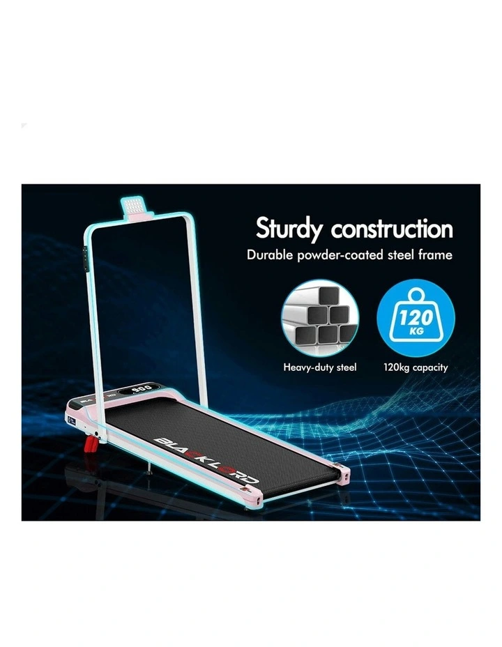 Incline Folding Magnetic Remote Electric Walking Pad Treadmill in Pink image 5