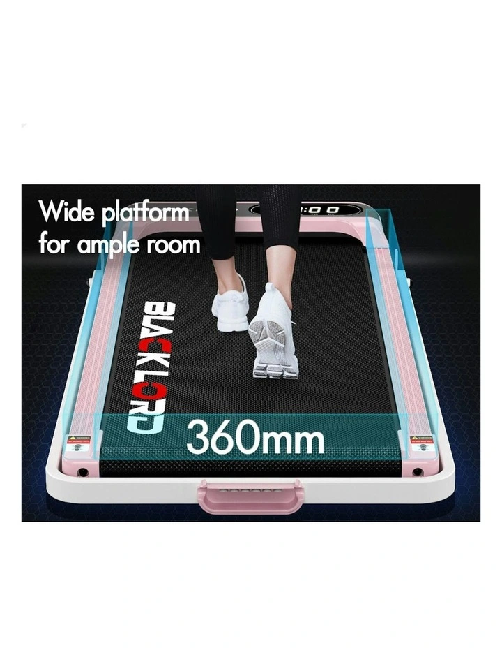 Incline Folding Magnetic Remote Electric Walking Pad Treadmill in Pink image 6