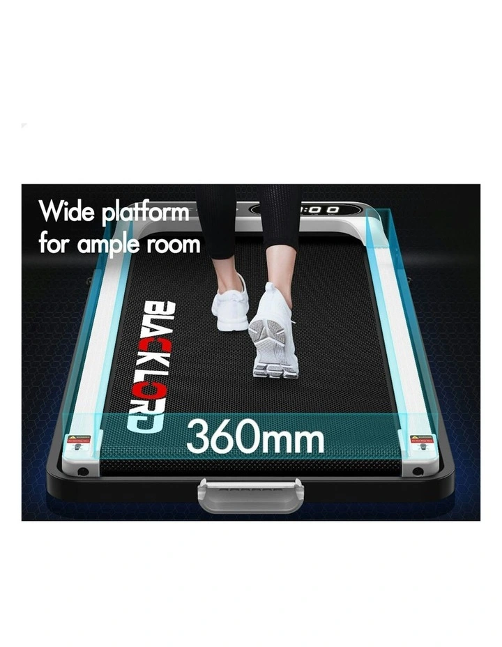 Incline Folding Magnetic Remote Electric Walking Pad Treadmill in White image 6