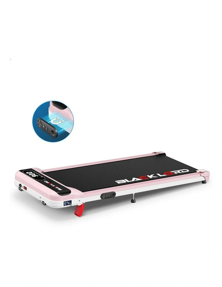 Incline Home Gym Magnetic Remote Electric Walking Pad Treadmill in Pink image 1