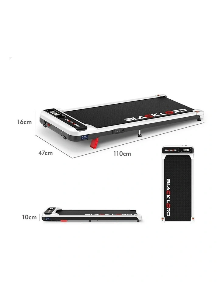 Incline Home Gym Magnetic Remote Electric Walking Pad Treadmill in White image 2