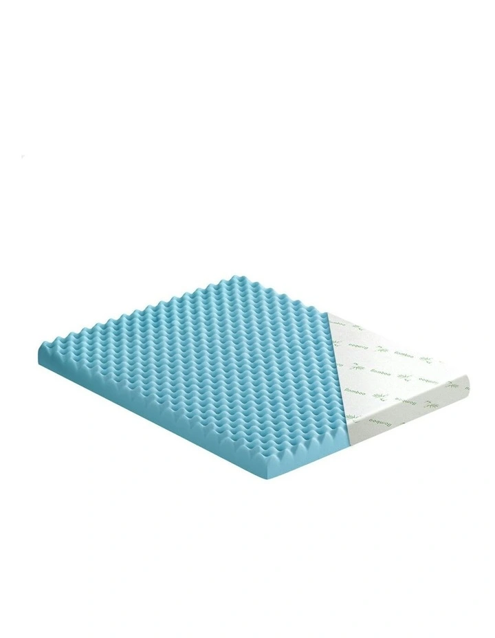 Memory Foam Queen Airflow Cool Gel Bamboo Mattress Topper 10cm in Multi image 1