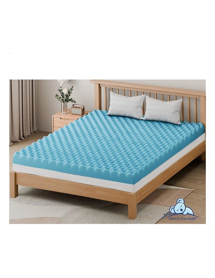 Memory Foam Single Airflow Cool Gel Bamboo Mattress Topper 10cm in Multi image 7