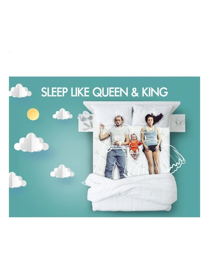 Memory Foam Double 7-Zone Cool Gel Bamboo Mattress Topper 10cm in Multi image 6