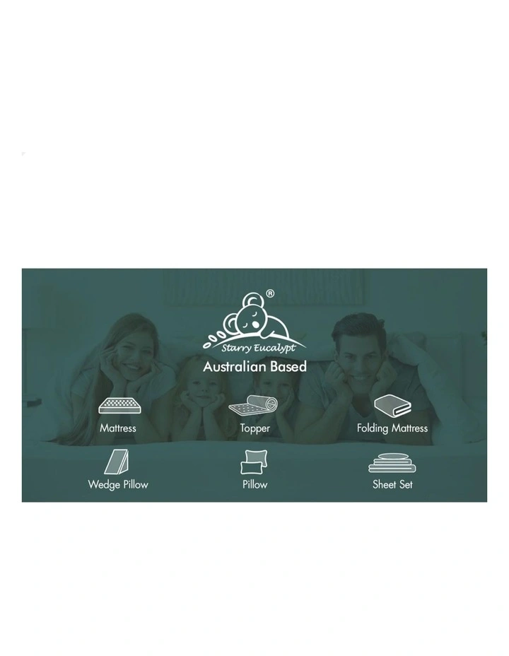 Memory Foam Single 7-Zone Cool Gel Bamboo Mattress Topper 10cm in Multi image 3