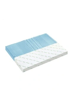 Memory Foam Double 7 Zone Mattress Topper 5cm in Multi
