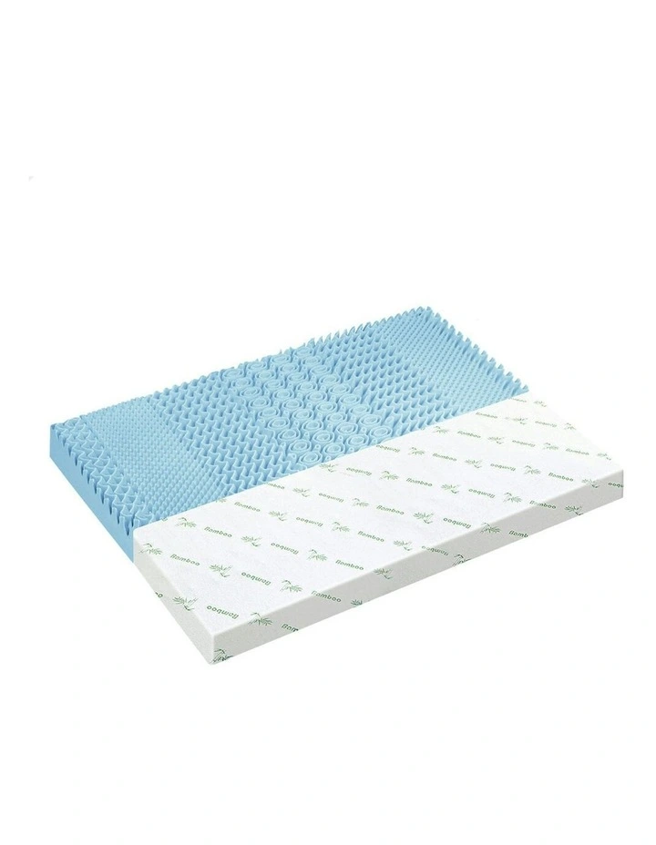 Memory Foam Double 7 Zone Mattress Topper 5cm in Multi image 1