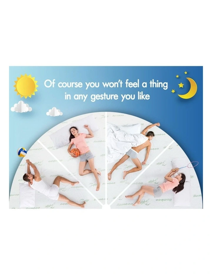 Memory Foam King 7 Zone Mattress Topper 5cm in Multi image 6