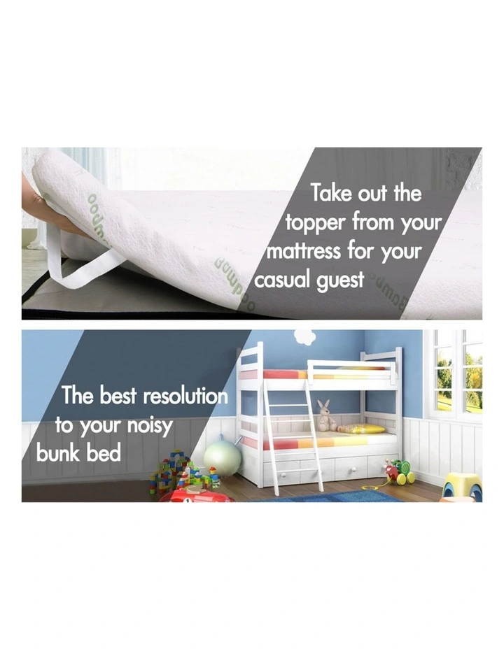 Memory Foam Single 7 Zone Mattress Topper 5cm in Multi image 4