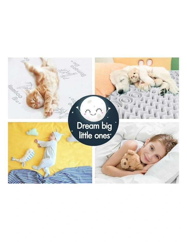 Graphite Infused Single 7 Zone Memory Foam Mattress Topper 8cm in Multi image 3