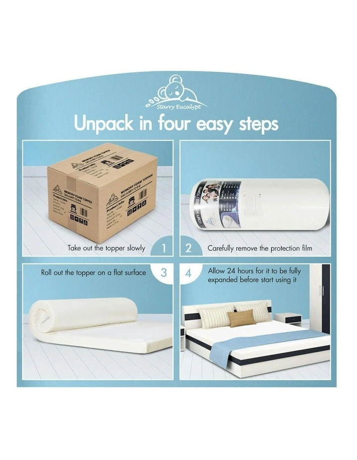 Memory Foam King 7 Zone Mattress Topper 8cm in Multi image 7