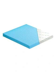 Ventilated Cool Gel Queen Memory Foam Mattress Topper 5cm in Multi