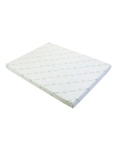 Memory Foam Topper Ventilated Queen Mattress Bamboo Cover 8cm in White