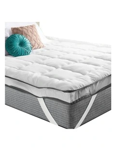 Luxury Bedding Queen Mattress Topper Pillowtop Mat Cover 9cm in White