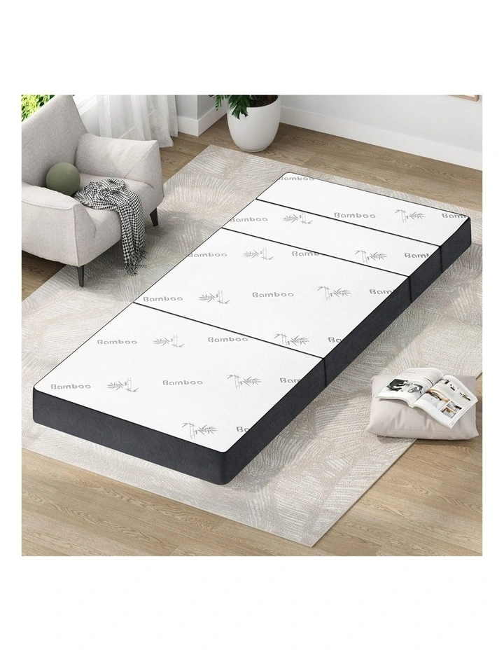 King Single Size Fabric Foldable Folding Mattress in Bamboo image 2