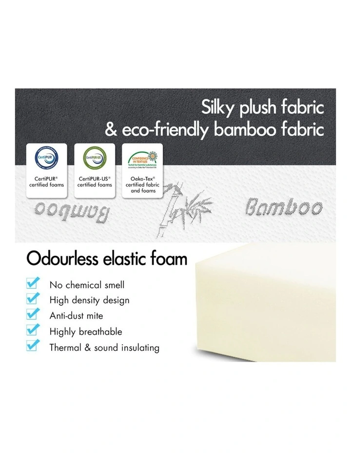 King Single Size Fabric Foldable Folding Mattress in Bamboo image 5