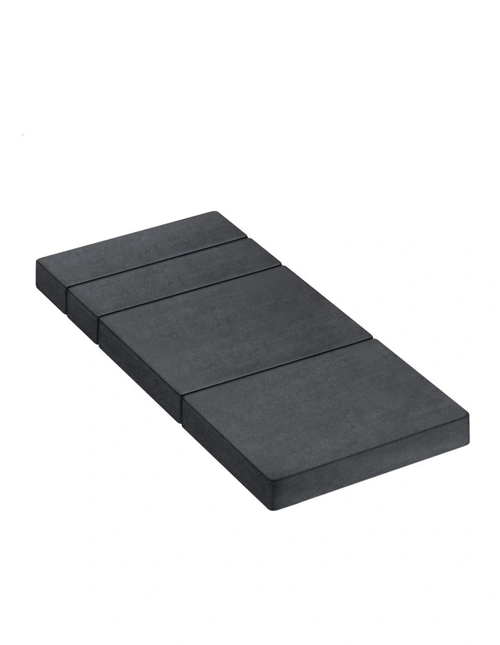 Single Size Foam Chair Portable Folding Mattress in Grey image 1