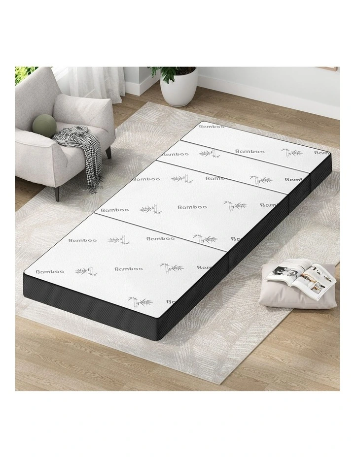 King Single Size Folding Mattress in White image 2