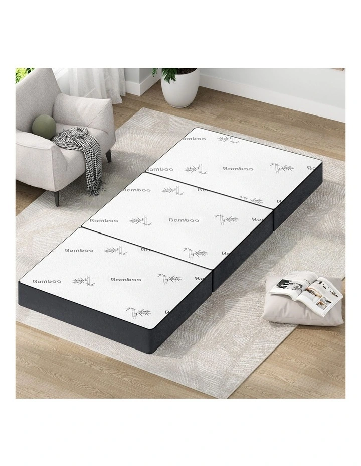 Single Size Folding Mattress Single in White image 2