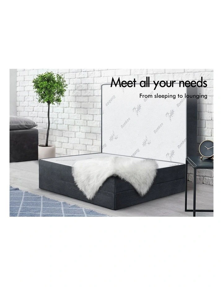 Single Size Folding Mattress Single in White image 3