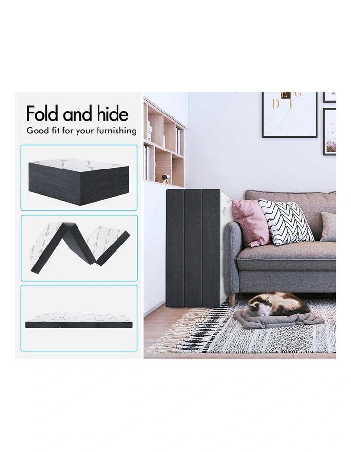 Single Size Folding Mattress Single in White image 4