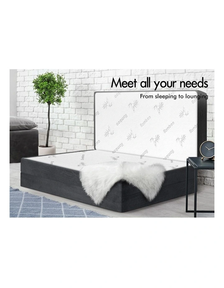 Double Size Folding Mattress in White image 3