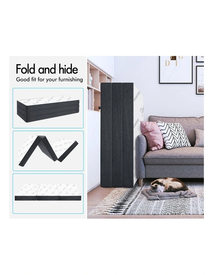 Double Size Folding Mattress in White image 4