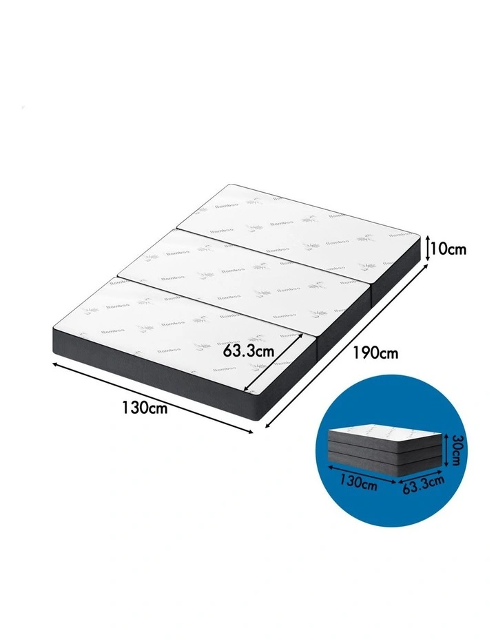 Double Size Folding Mattress in White image 7