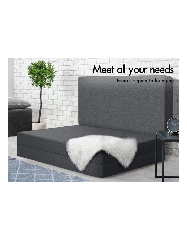 Double Size Folding Mattress in Dark Grey image 3