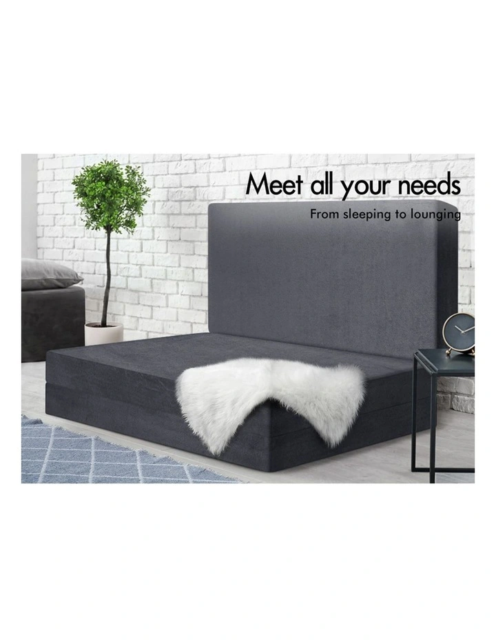 Double Size Folding Mattress in Grey image 3