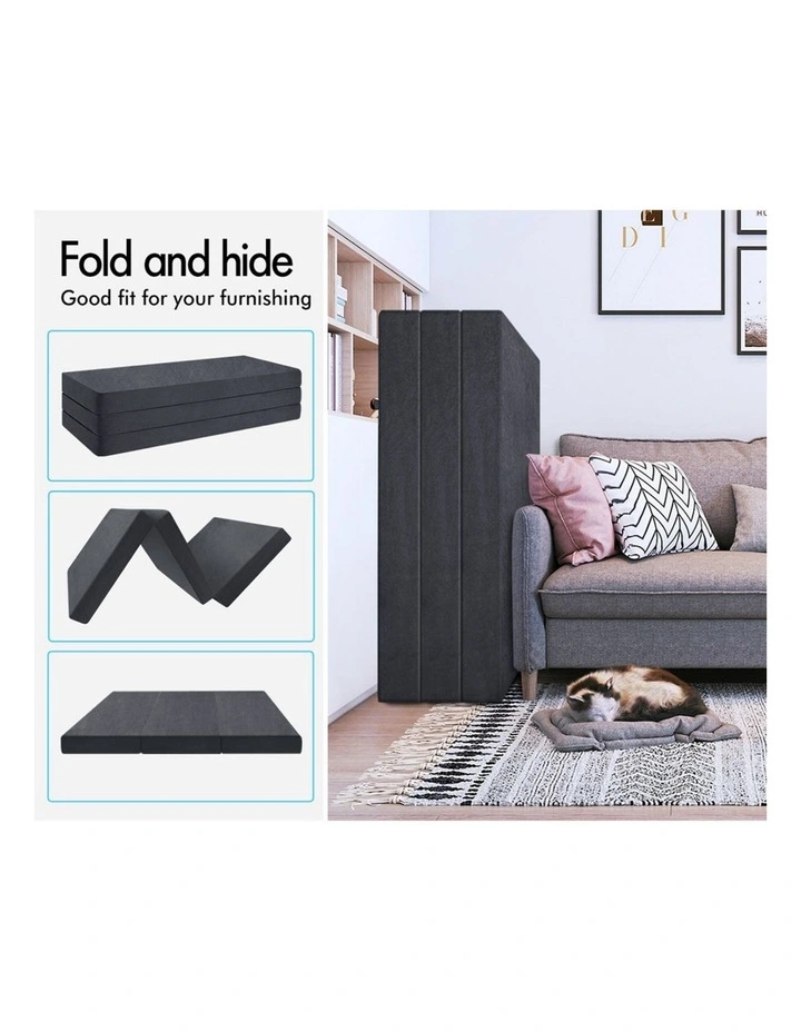 Double Size Folding Mattress in Grey image 4