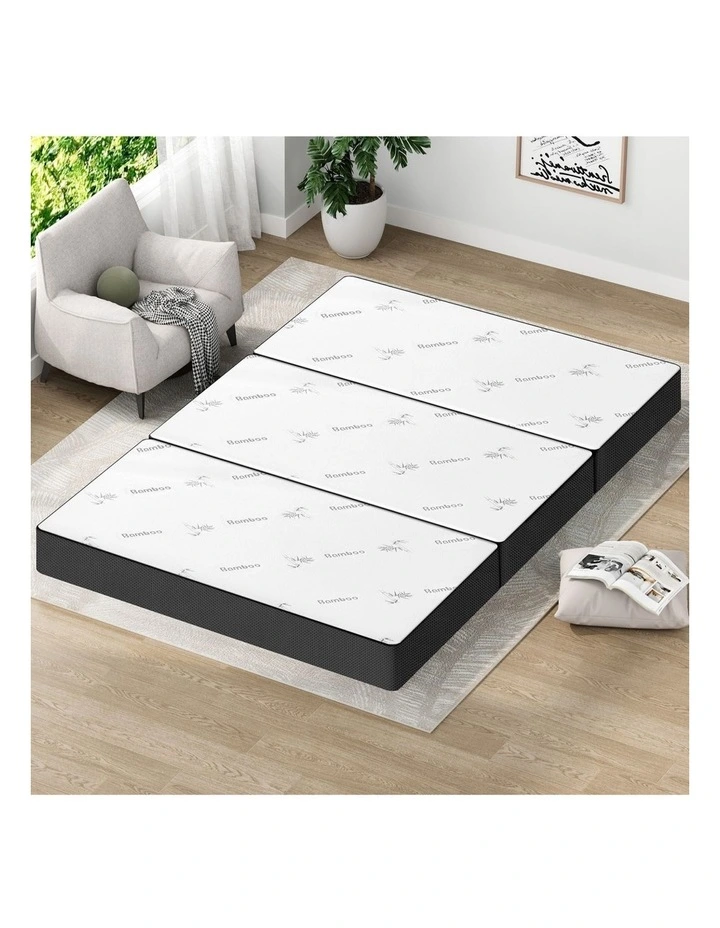 Double Size Folding Mattress in White image 2