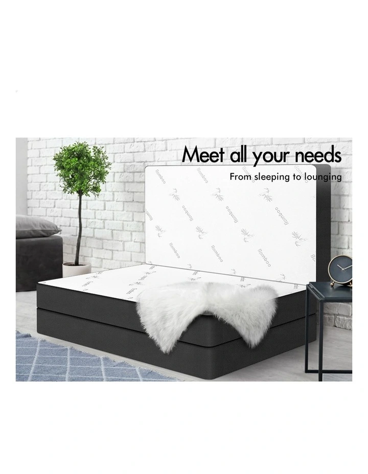 Double Size Folding Mattress in White image 3